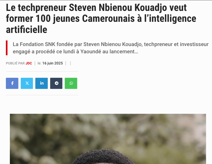 Interview of Steven Nbienou Kouadjo